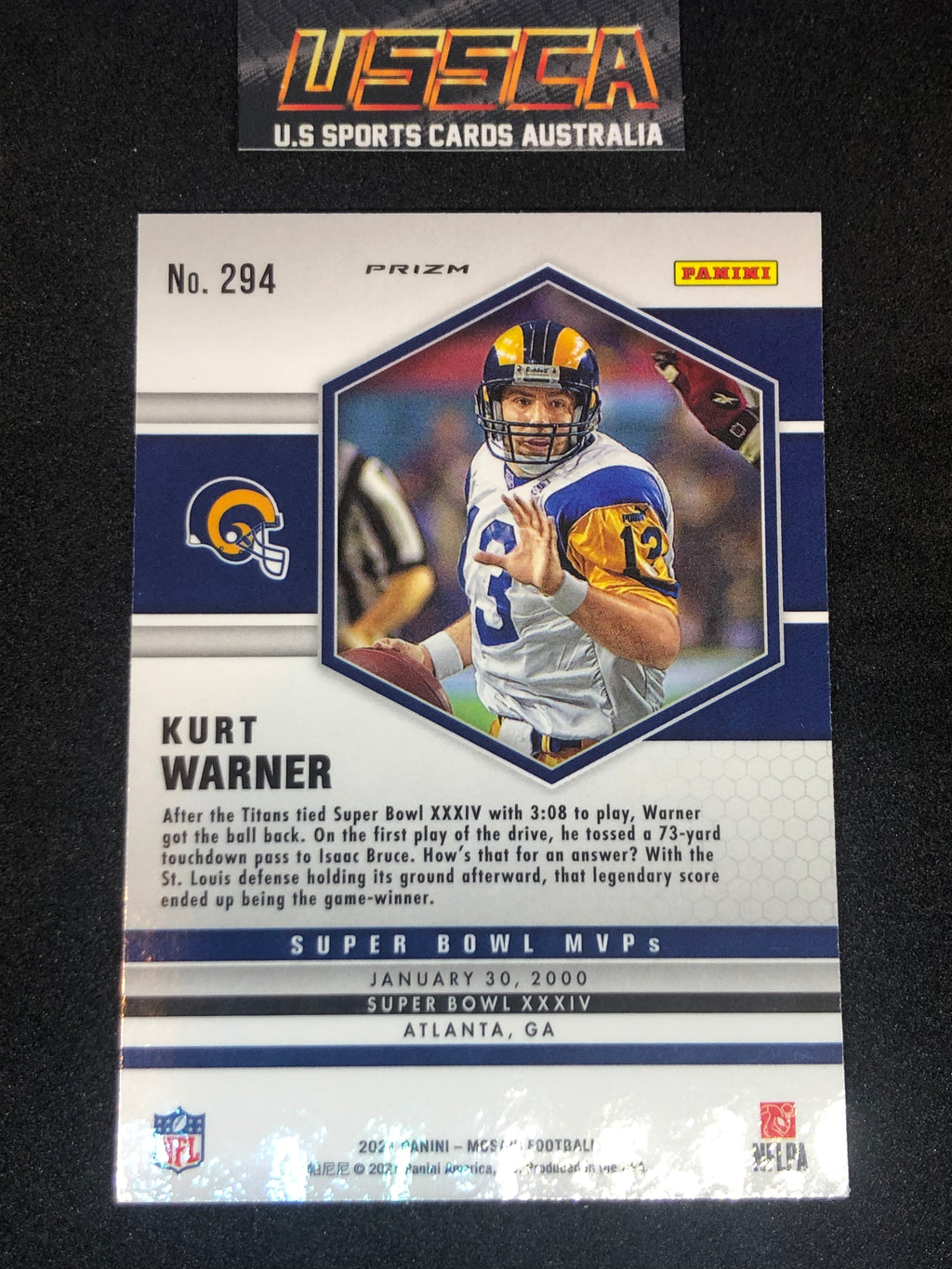 2021 Panini Mosaic - Camo Pink - Kurt Warner #294