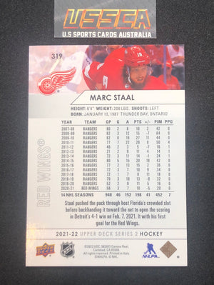 2021-22 Upper Deck Series Two #319 - Marc Staal - Detroit Red Wings