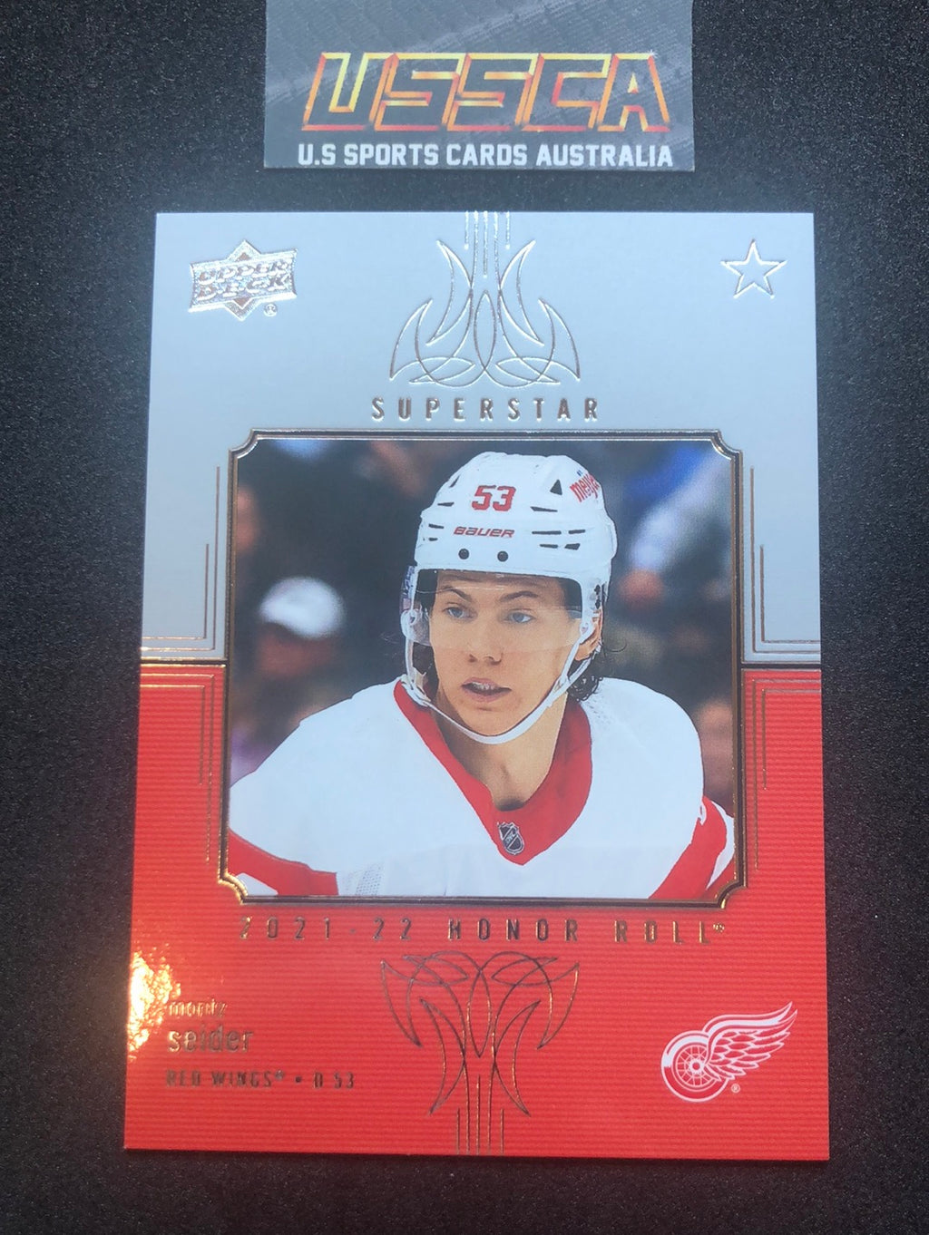 2021-22 Upper Deck Series Two #HR-51 - Honor Roll - Moritz Seider - Detroit Red Wings