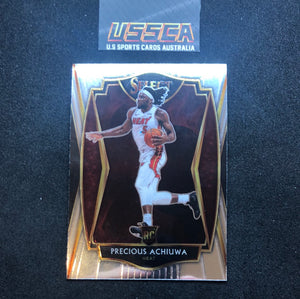 2020-21 Panini Select Basketball Premier Level Prizm Silver #193 Precious Achiuwa - Miami Heat