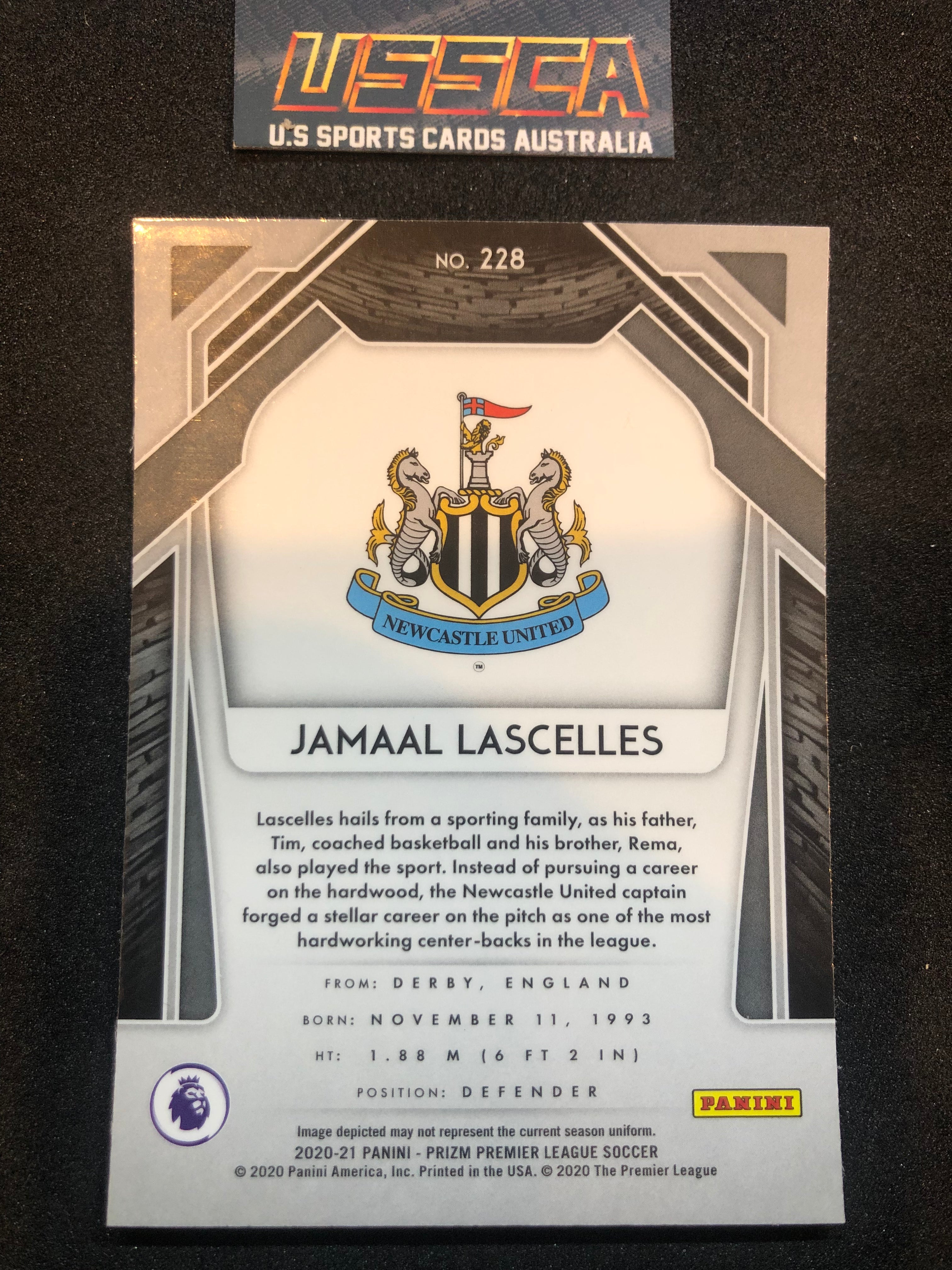 2020-21 Panini Prizm Premier League - Jamaal Lascelles  #228 - Newcastle United