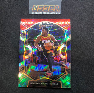 2020-21 Panini Select Basketball Concourse  White Green Cracked Ice Prizm #27 Donovan Mitchell - Utah Jazz