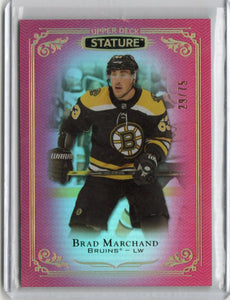 2019-20 Upper Deck Stature Hockey - Base - Red /75 #36 Brad Marchand - Boston Bruins