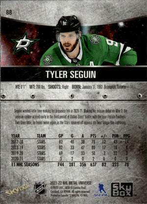 2021-22 Upper Deck Skybox Metal Universe Hockey Base #88 Tyler Seguin - Dallas Stars