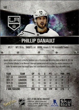 2021-22 Upper Deck Skybox Metal Universe Hockey Base #58 Phillip Danault - Los Angeles Kings