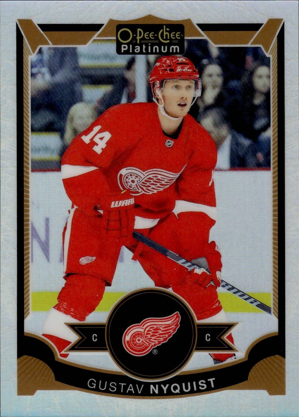 2015-16 O-Pee-Chee Platinum Hockey White Ice /199 #143 Gustav Nyquist - Detroit Red Wings