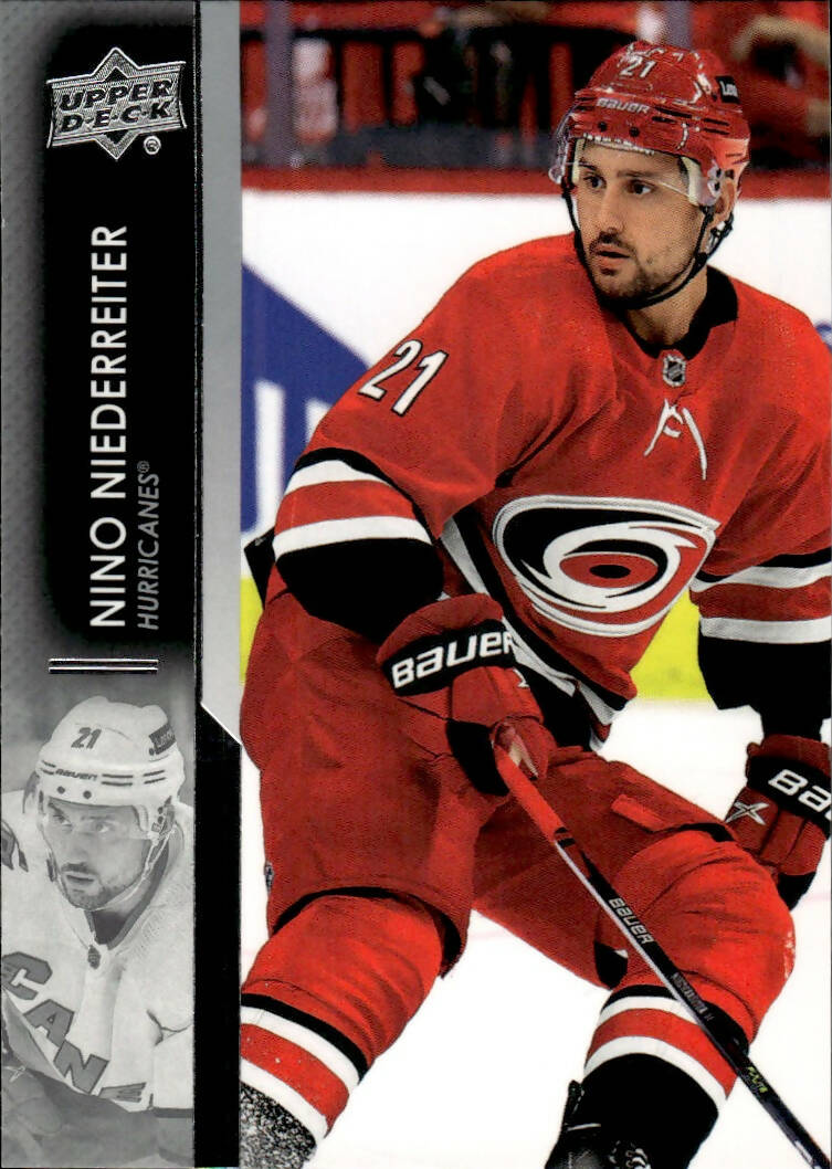 2021-22 Upper Deck Series 2 Hockey - Base #284 Nino Niederreiter - Carolina Hurricanes