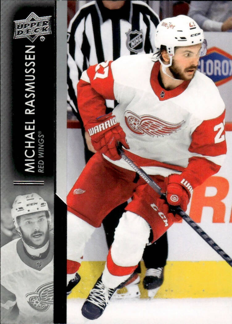 2021-22 Upper Deck Series 2 Hockey - Base #318 Michael Rasmussen - Detroit Red Wings