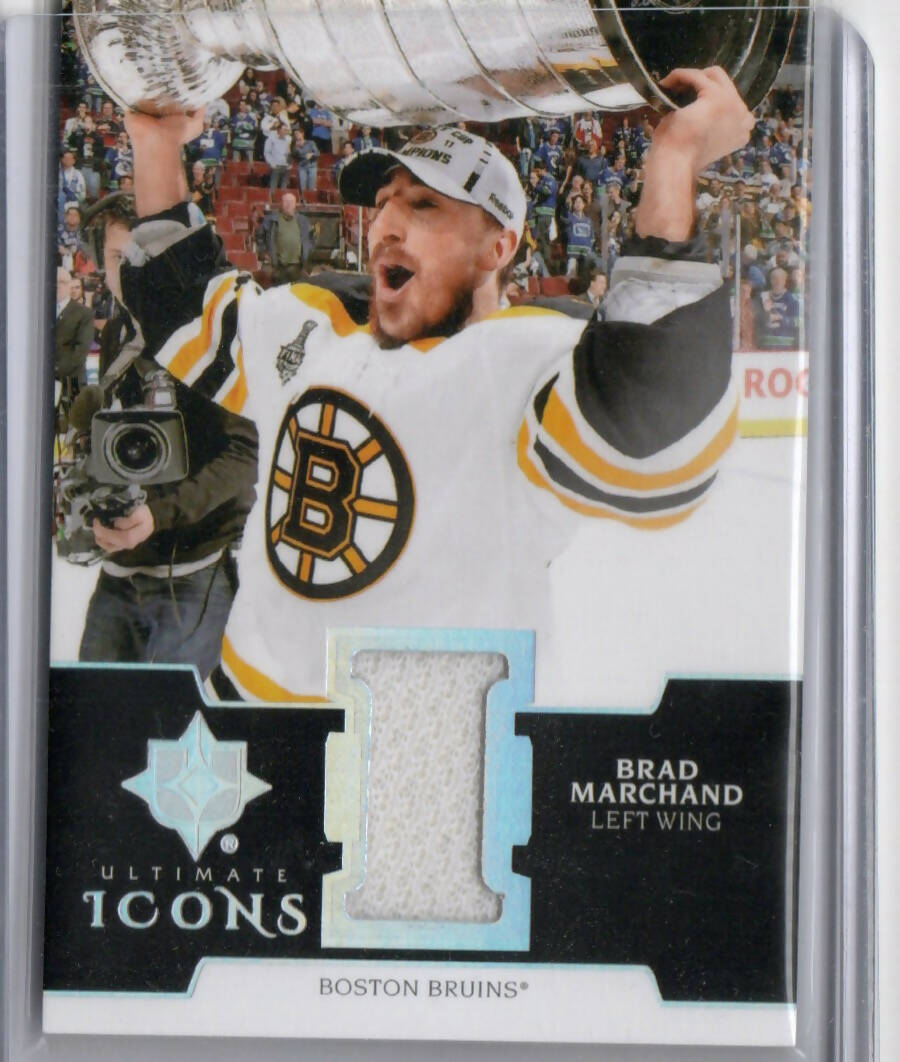 2018-19 Upper Deck Ultimate Collection Hockey - Ultimate Icons - White #UI-BM Brad Marchand - Boston Bruins