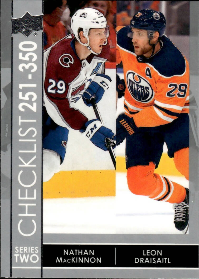 2021-22 Upper Deck Series 2 Hockey - Base #449 Nathan MacKinnon/Leon Draisaitl Colorado Avalanche/Edmonton Oilers CL